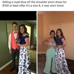 Royal blue prom dress
